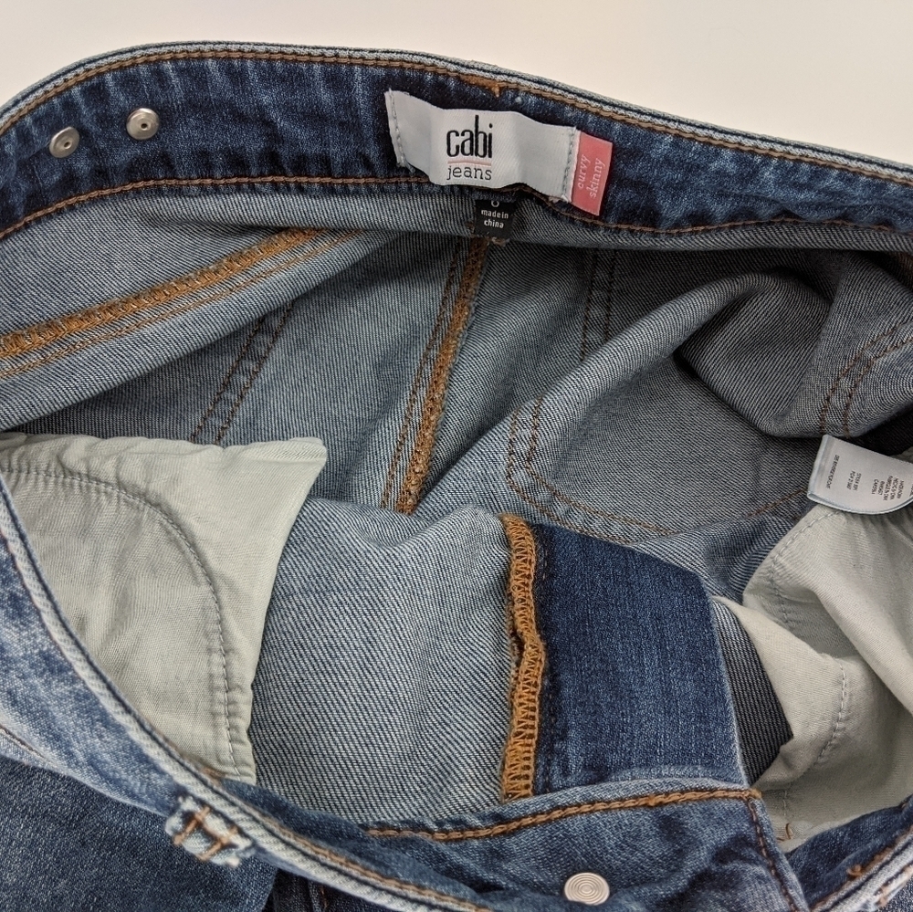 Cabi Jeans Womens Distressed Curvy Skinny Sz 6 - Picture 10 of 10